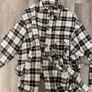 Zara over fit shirt with belt
